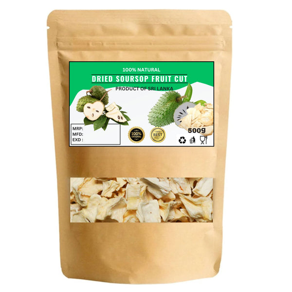 Organic Dried Soursop Fruit Cut Graviola Annona - 100% Pure Premium Quality!