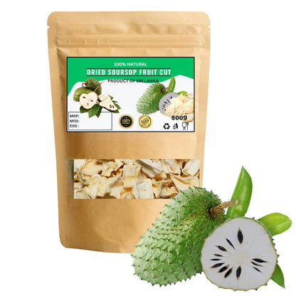 Organic Dried Soursop Fruit Cut Graviola Annona - 100% Pure Premium Quality!