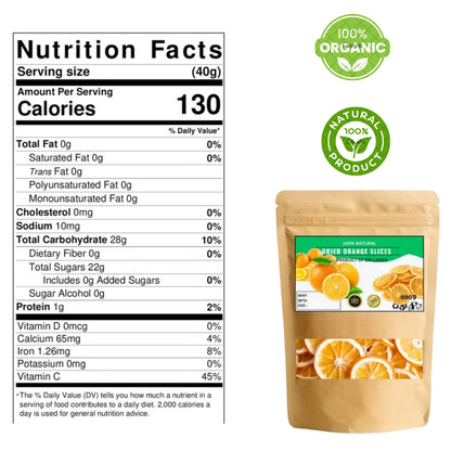 Organic Dried Orange Slices - 100% Natural Pure Premium Quality!